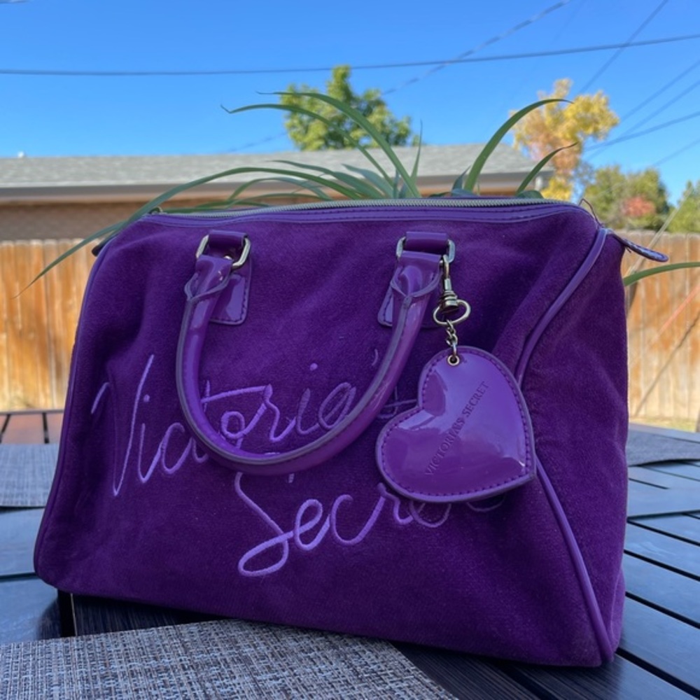 Victoria’s Secret Purple Fuzzy Travel Bag